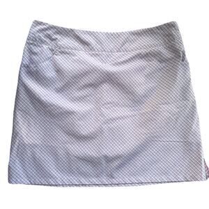 adidas Womens Athletic Golf Skort Skirt Pink Purple Plaid Size 8 Stretch Pockets